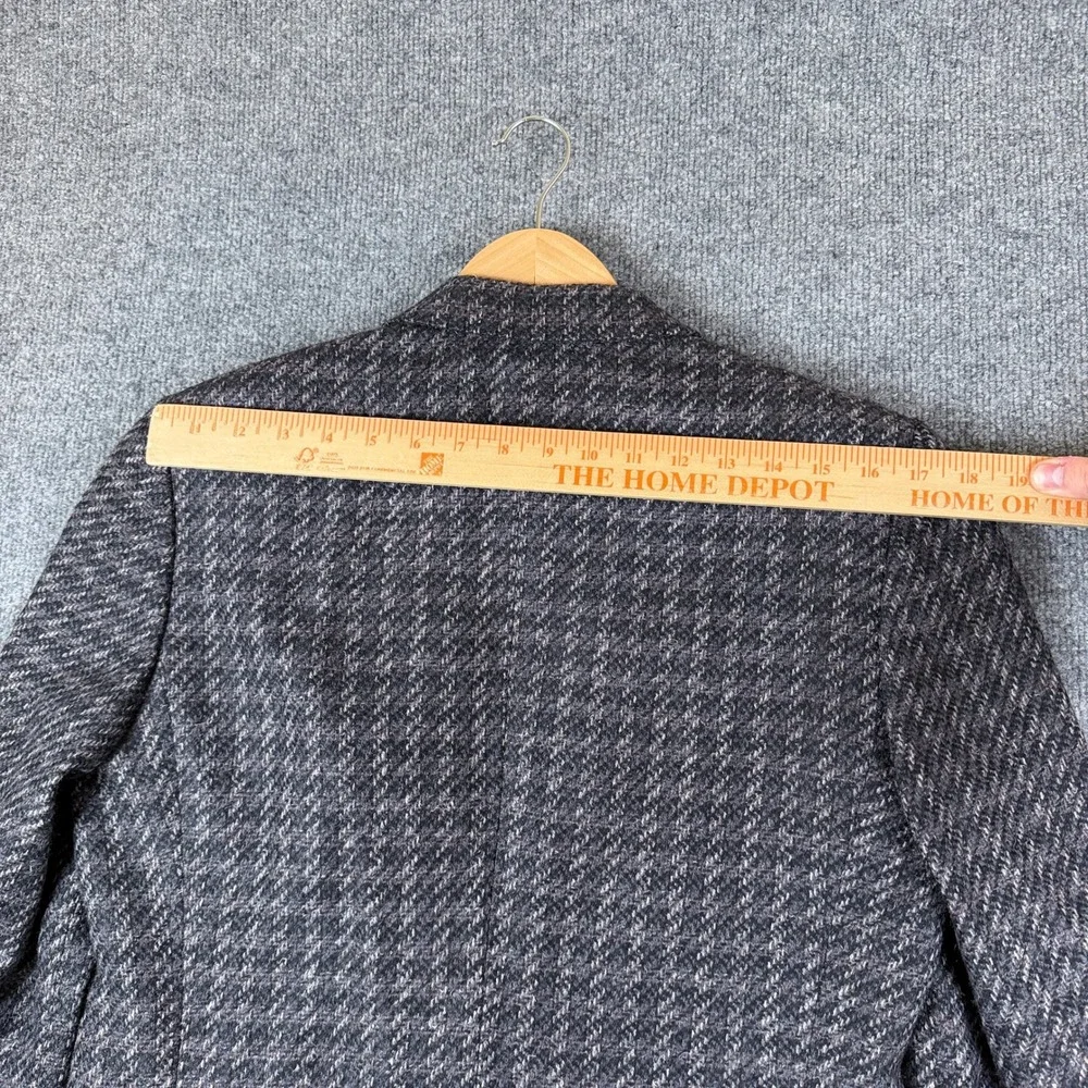 Vintage Mani Giorgio Armani Blazer Mens 38S Gray Purple Tweed Wool Made in Italy